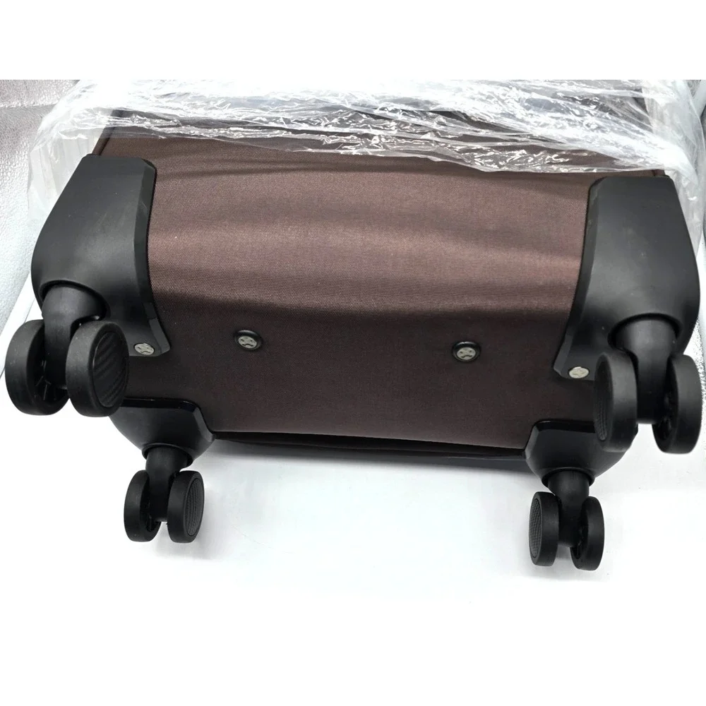 Hanke 16 Inch Underseat Carry On Luggage‎ Spinner Wheels Coffee Softside TSA 30L